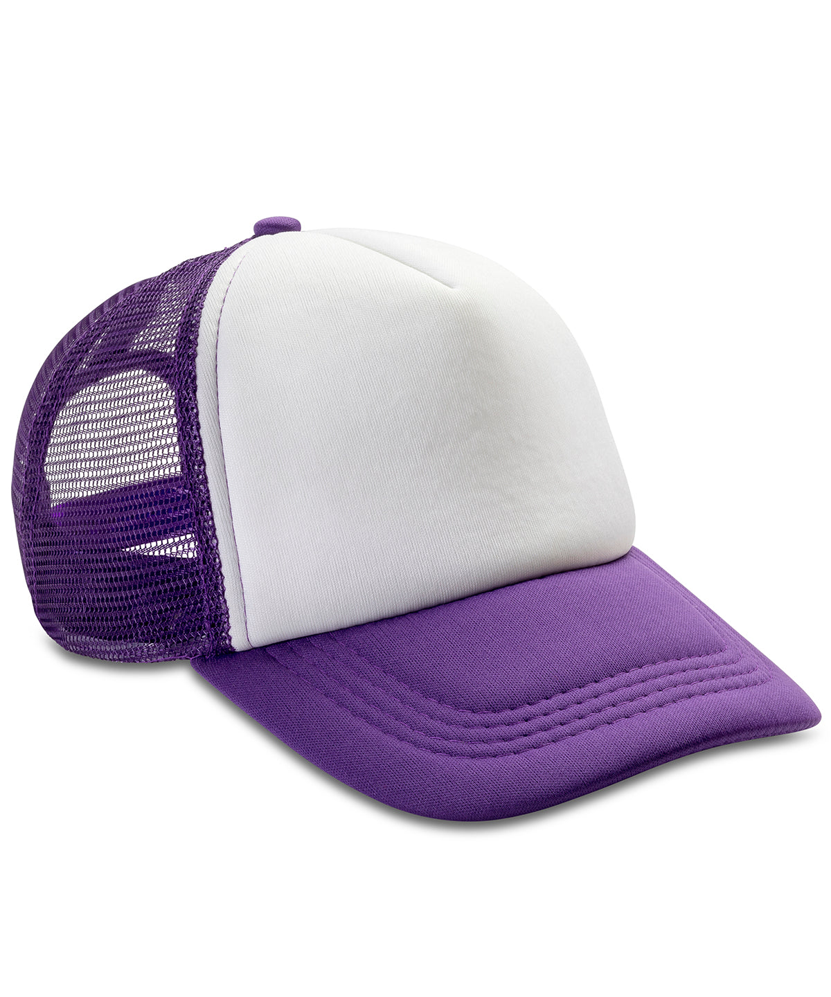Gorra de camionero de malla Core Detroit | Morado/Blanco