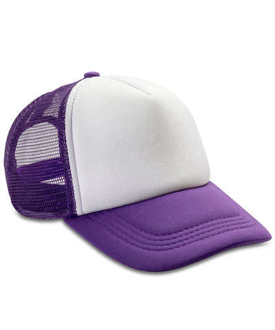 Gorra de camionero de malla Core Detroit | Morado/Blanco