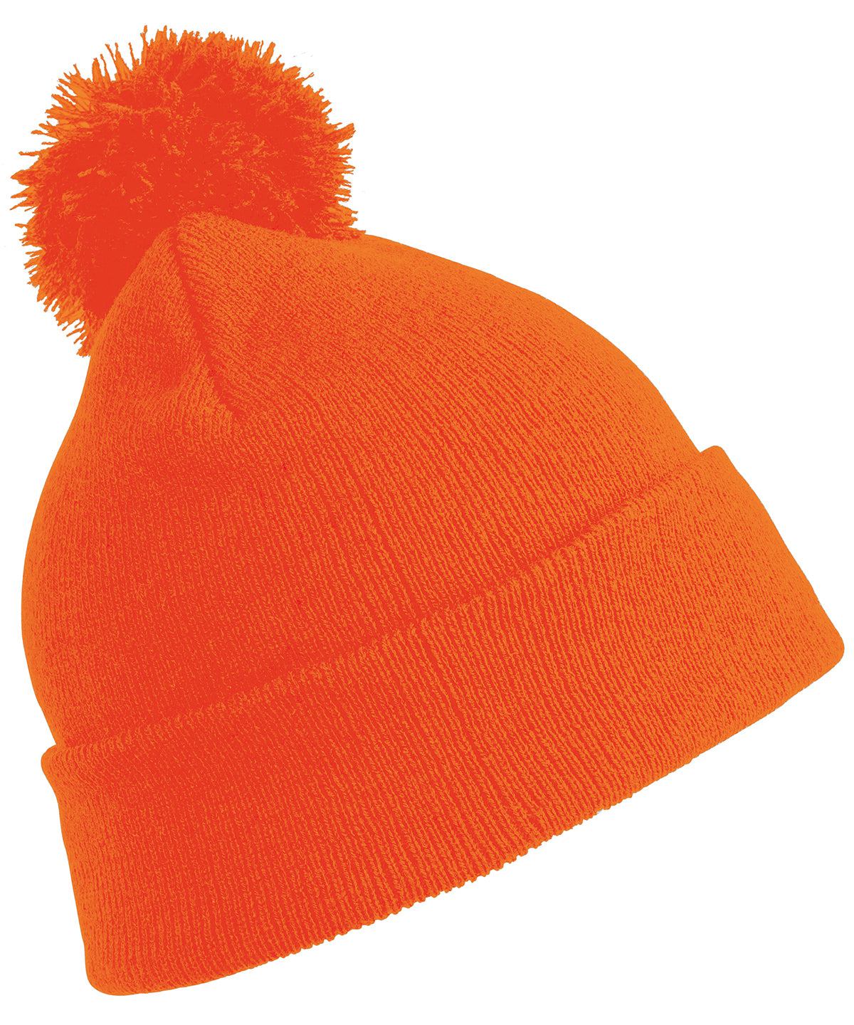 Gorro de lana con pompn para nios | Naranja Nen