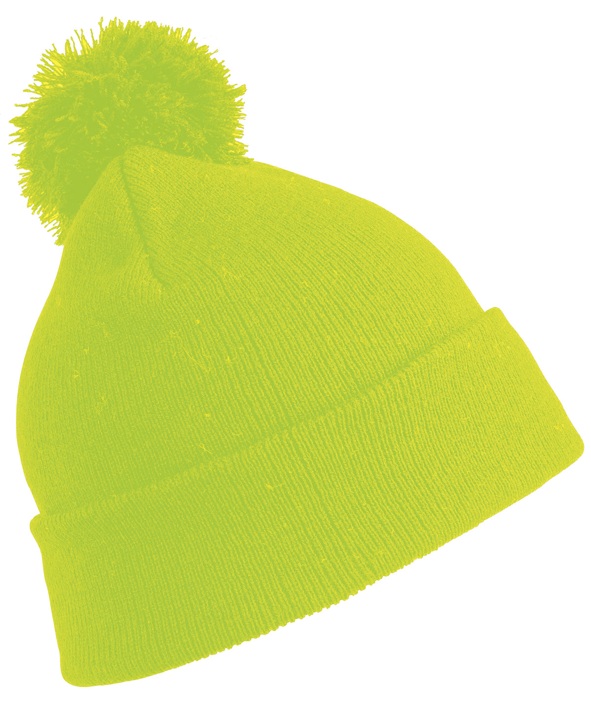 Gorro de lana con pompn para nios | Amarillo Nen