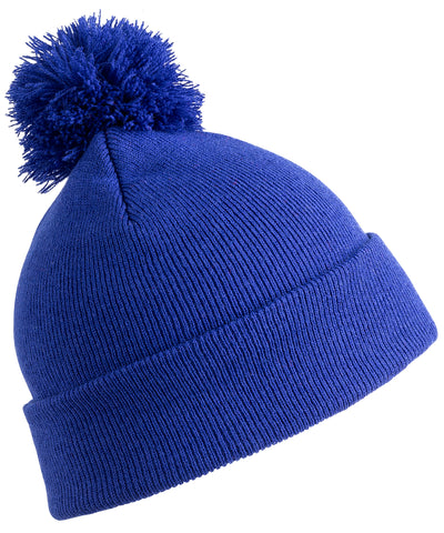 Gorro de lana con pompn para nios | Azul Real