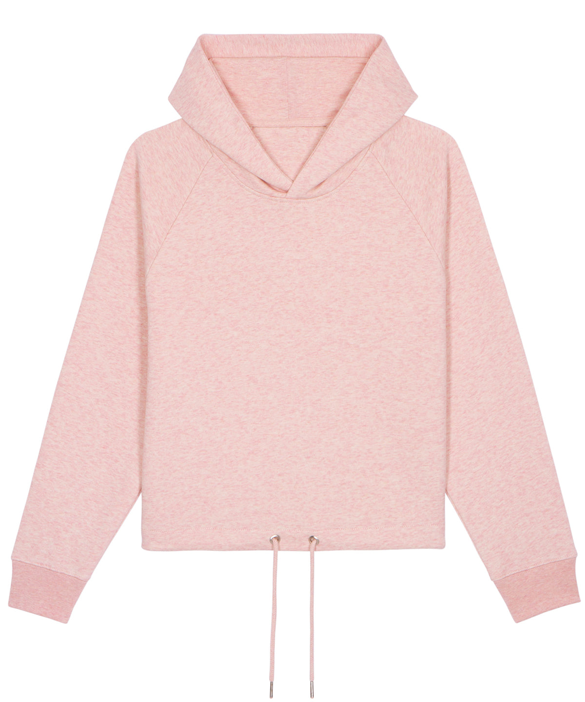 Womens Stella Bower cropped hoodie  (STSW132) | Cream Heather Pink