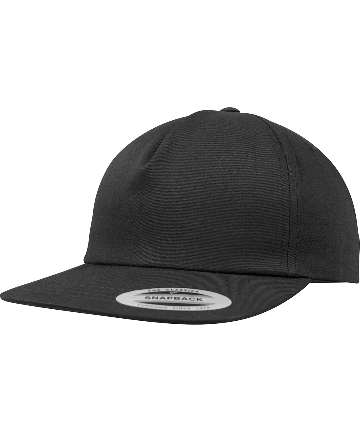 Casquette snapback à 5 panneaux sans structure (6502) | nègre