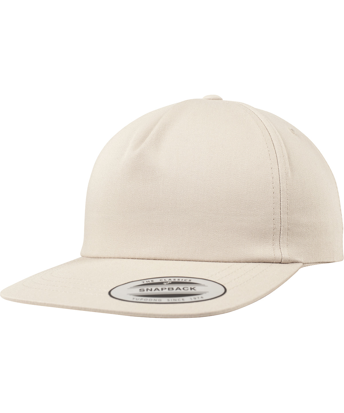Unstrukturierte 5-Panel Snapback-Mütze (6502) | Khaki