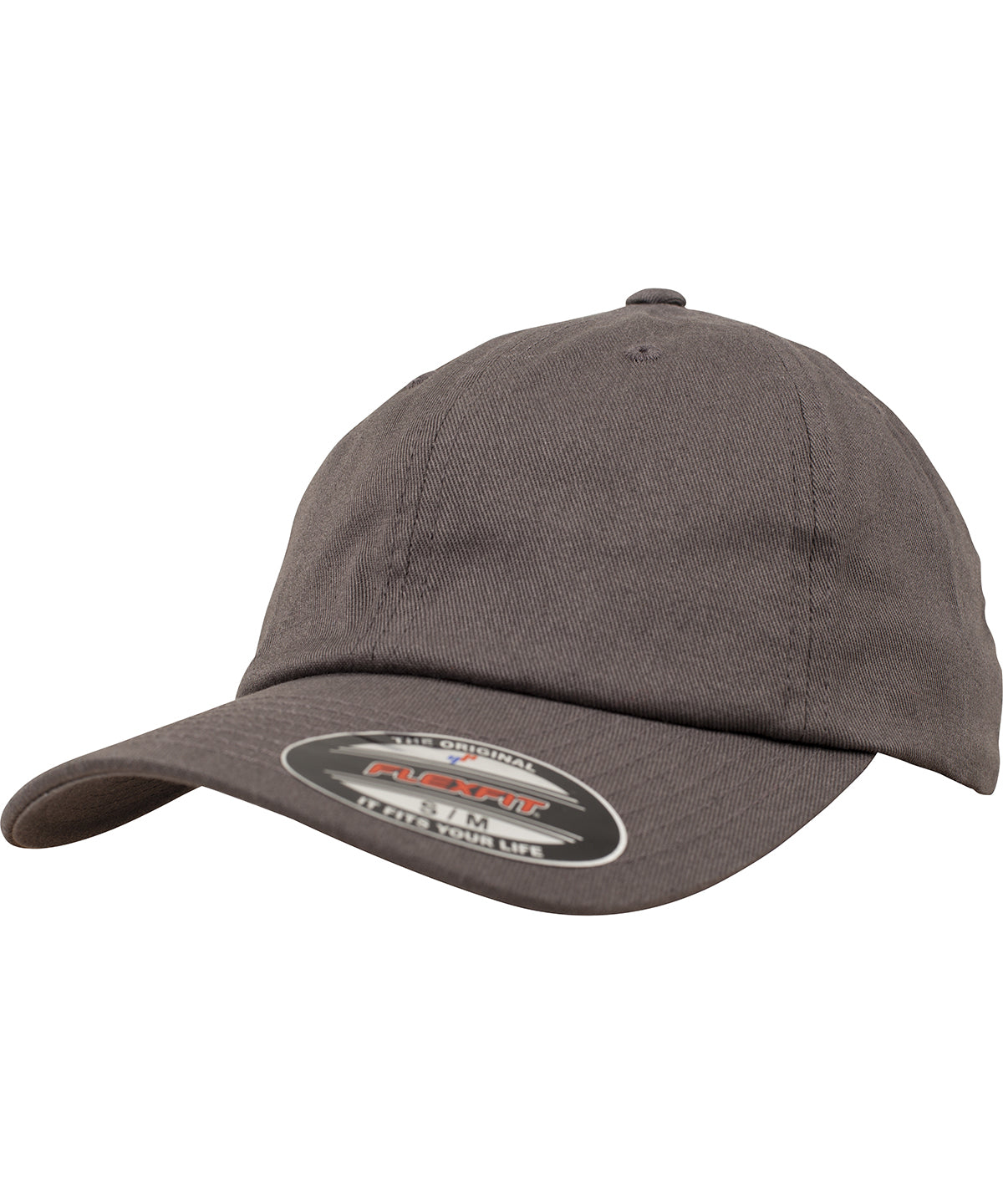 Casquette d'algodn Flexfit sergé pour papa (6745) | Gris Oscuro