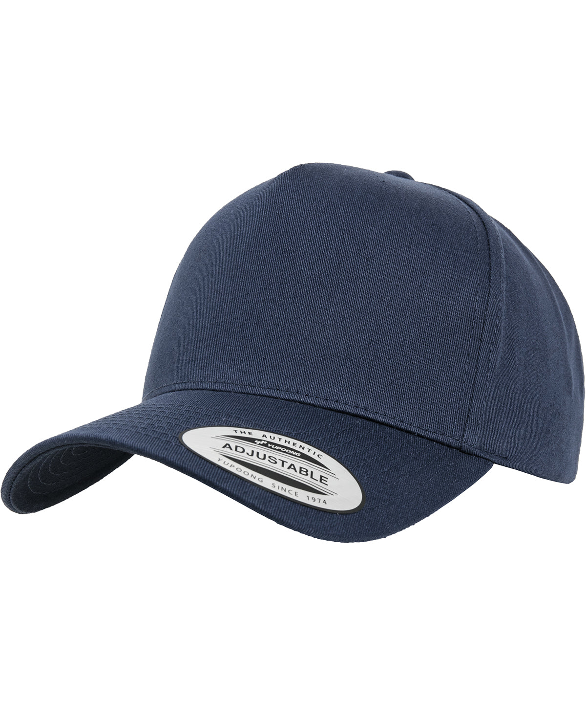 Klassische 5-Panel Curved Snapback Cap (7707) | Marineblau