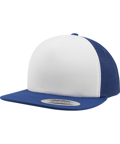 Casquette de camion d'espuma avec façade blanche (6005FW) | Azul Real/Blanco/Azul Real