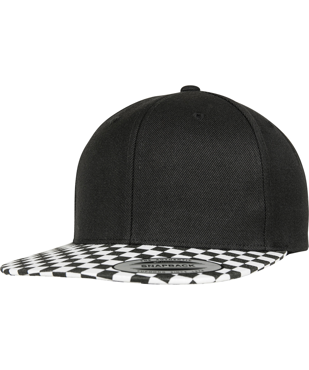 Checkerboard Snapback Cap (6089CB) | Schwarz/Weiß