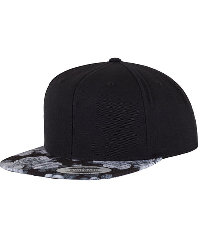 Gorra snapback de rosas (6089R) | Negro/Gris
