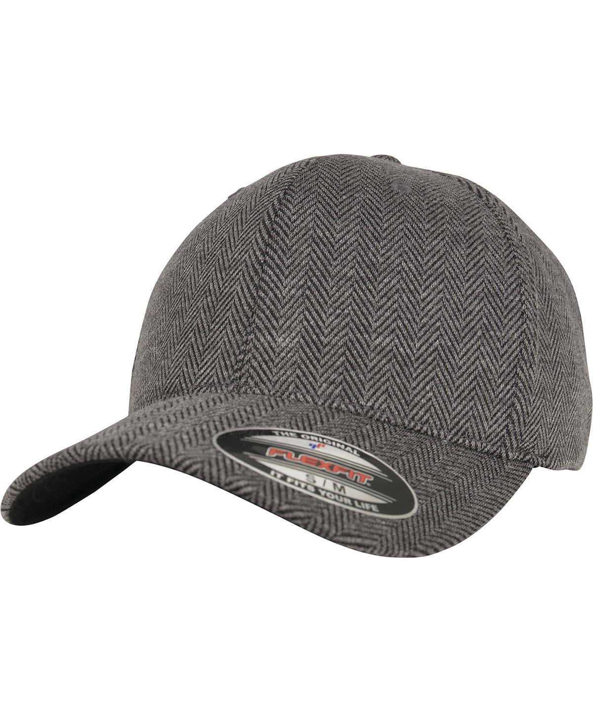 Herringbone melange Flexfit (6277HM) - Flexfit Herringbone melange (6277HM) | Negro/Gris Jaspeado