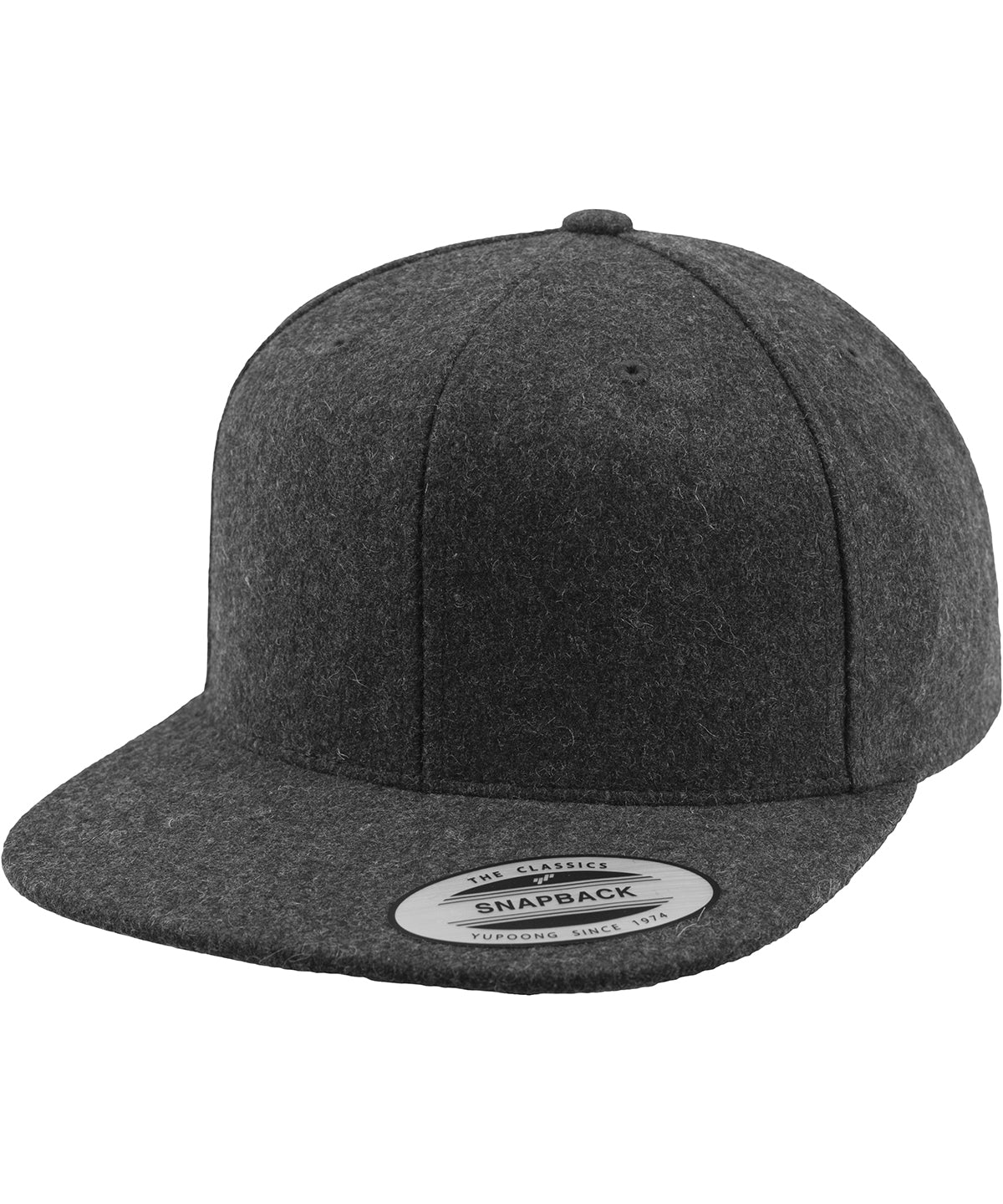 Melton Wool Snapback Cap (6689M) | Dunkelgrau