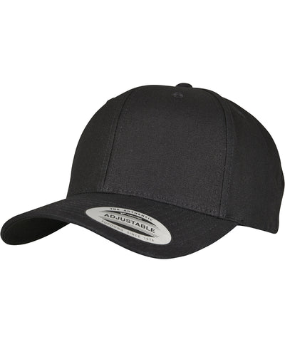 6-Panel Curved Brim Cap mit Metallverschluss (7708MS) | Schwarz