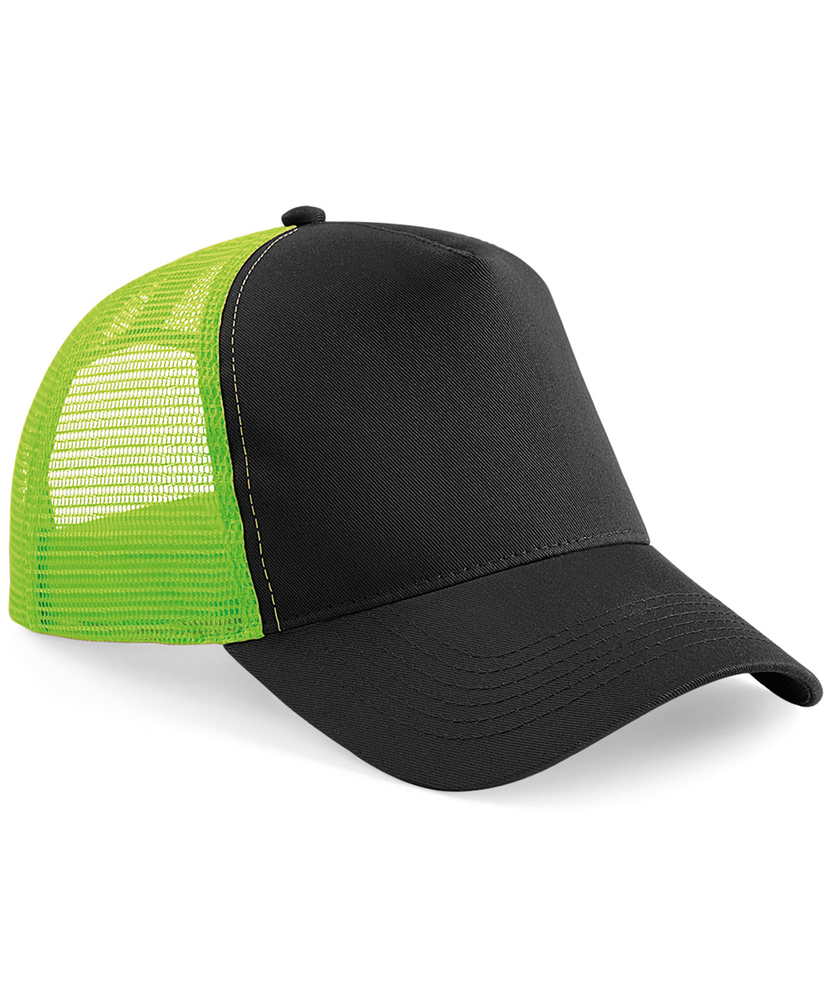 Gorra trucker Snapback | Negro/Verde Lima