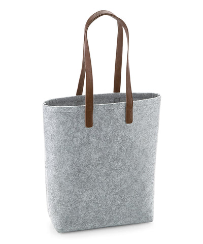 Bolso de fieltro Premium | Gris Melange/Marrn