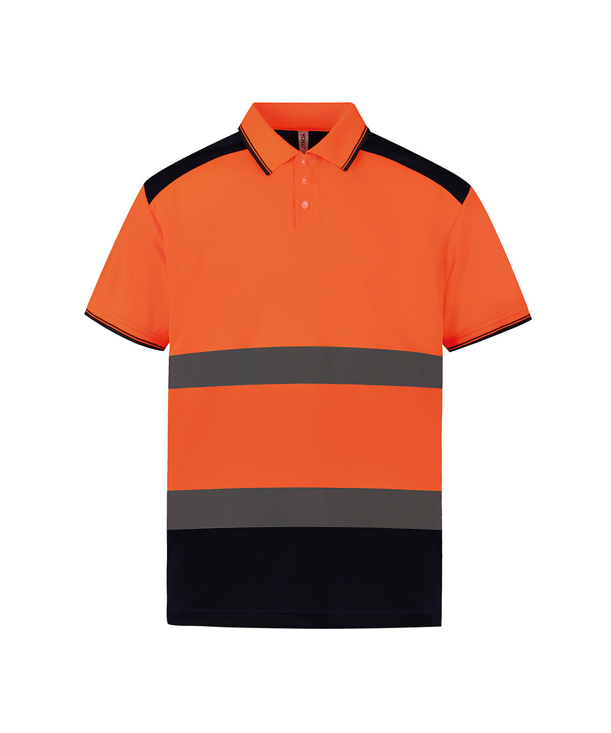 Polo de alta visibilidad bicolor (HVJ220) | Naranja/Marino