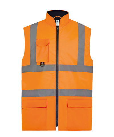 Gilet matelassé haute visibilité (HV005) | Orange clair