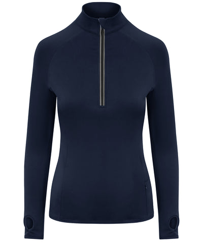 Cool Flex Half-Zip Long Top für Damen | Helles Marineblau