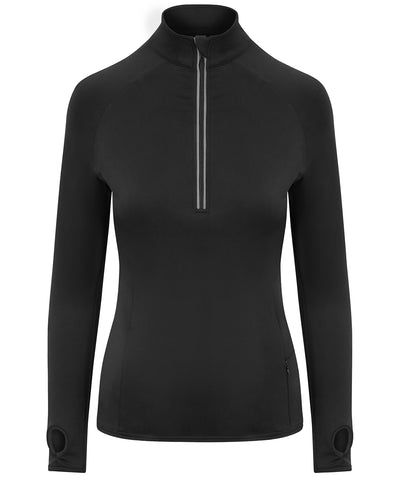 Cool Flex Longline Half-Zip Top für Damen | Tiefschwarz