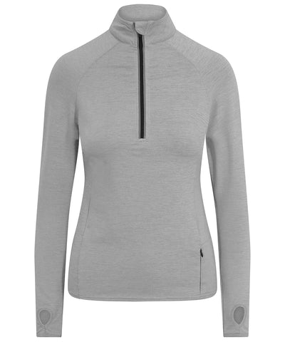Cool Flex Half-Zip Long Top für Damen | Silbergrau
