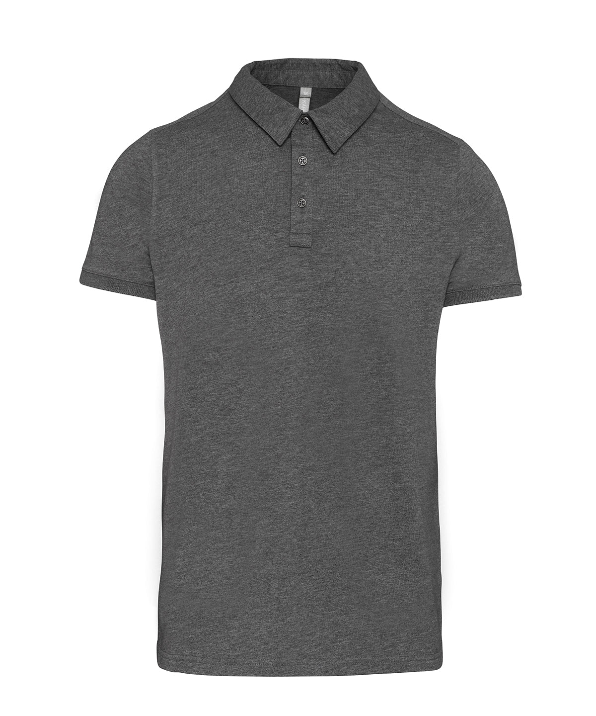 Camiseta polo de punto jersey | Gris Jaspeado