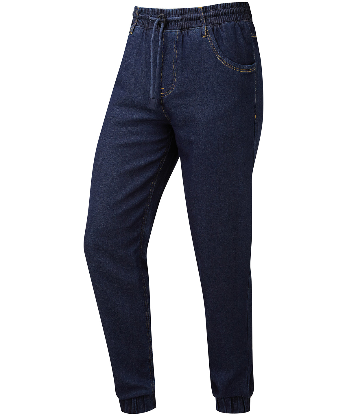 Pantalones jogger artesanales de chef | Denim ndigo