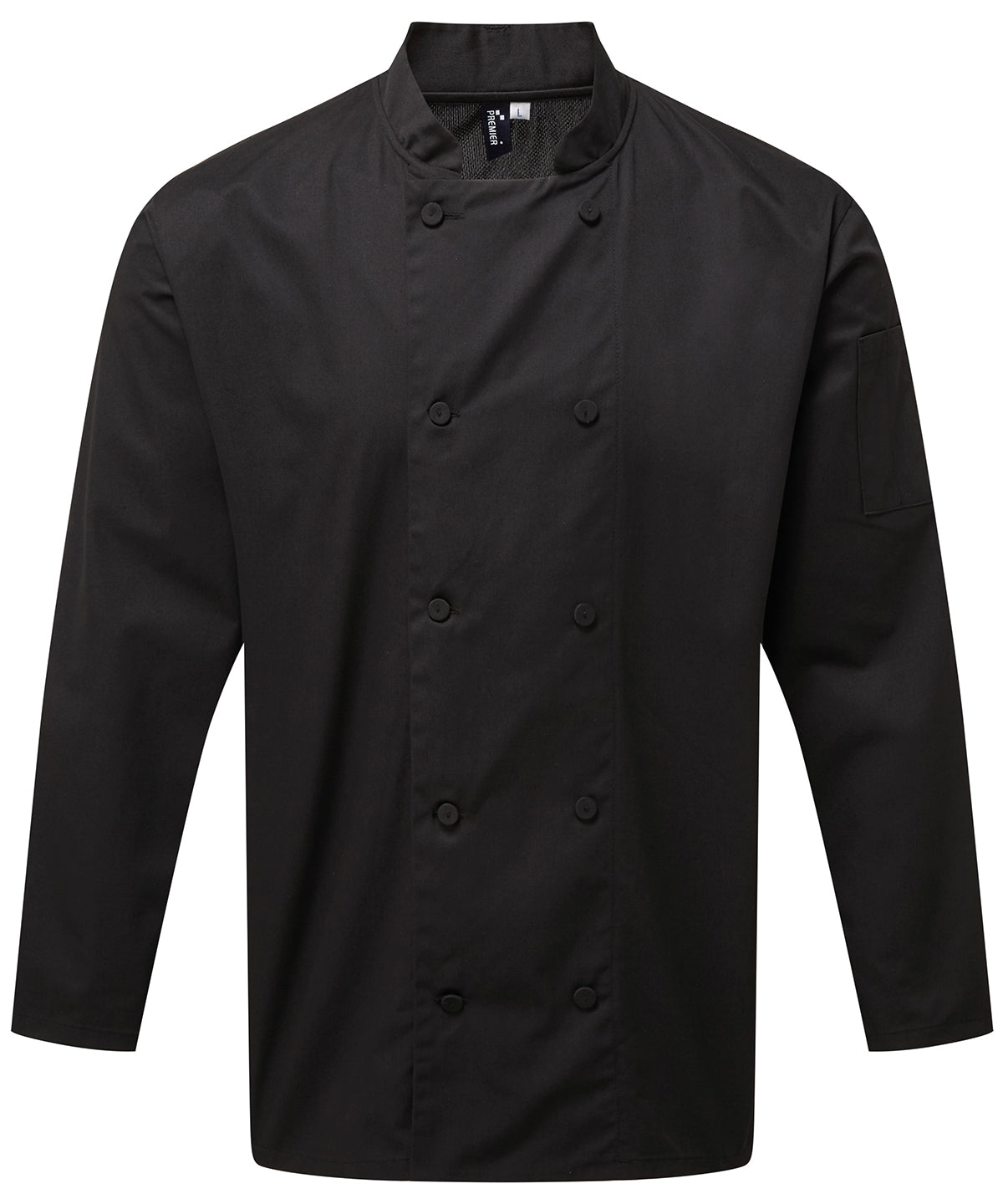 Chaqueta de manga larga Coolchecker® para chefs | Negro