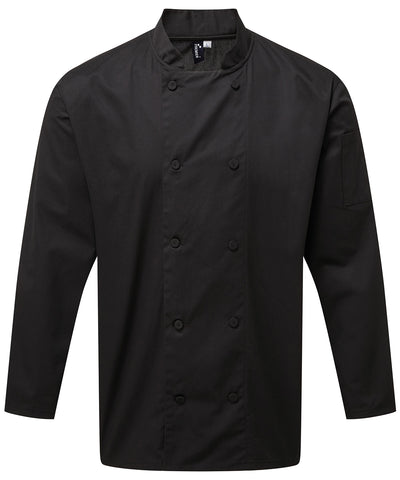 Chaqueta de manga larga Coolchecker® para chefs | Negro