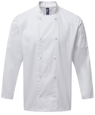 Chaqueta de manga larga Coolchecker® para chefs | Blanco