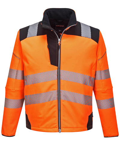 Chaqueta softshell de alta visibilidad PW3 (T402) | Naranja/Negro