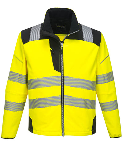 Chaqueta softshell de alta visibilidad PW3 (T402) | Amarillo/Negro