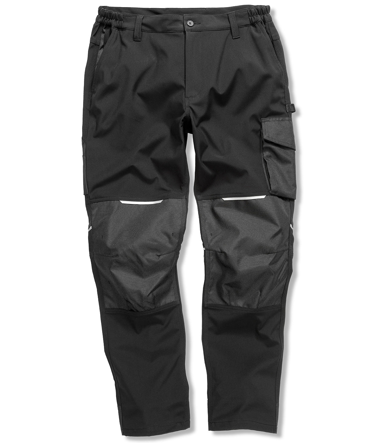 Pantaln de trabajo ajustado de softshell | Negro