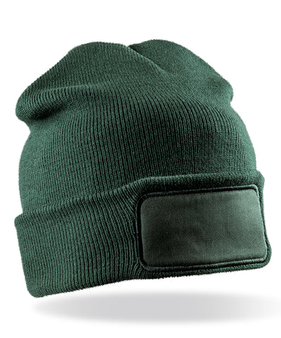 Gorro de punto doble para impresoras | Verde Botella