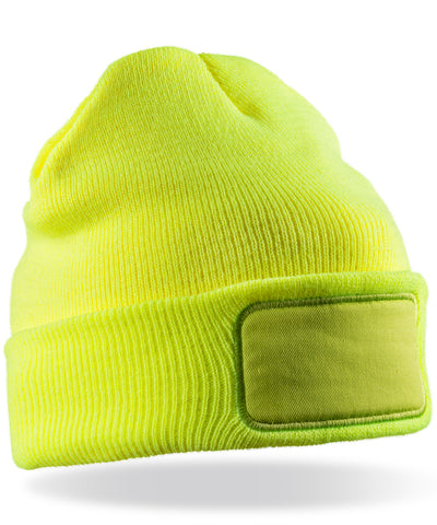 Gorro de impresoras de doble tejido Thinsulate | Amarillo Fluorescente