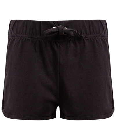 Retro Kinder Shorts | Schwarz/Schwarz