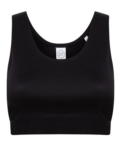 Kindermode Crop Top | Schwarz/Schwarz
