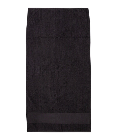 Toalla de mano con borde imprimible | Negro