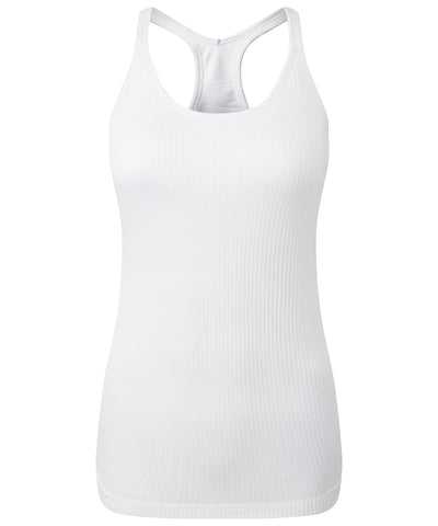 Chaleco moldeador multi-deporte sin costuras con ajuste 3D y soporte secreto para mujer TriDri® | Blanco