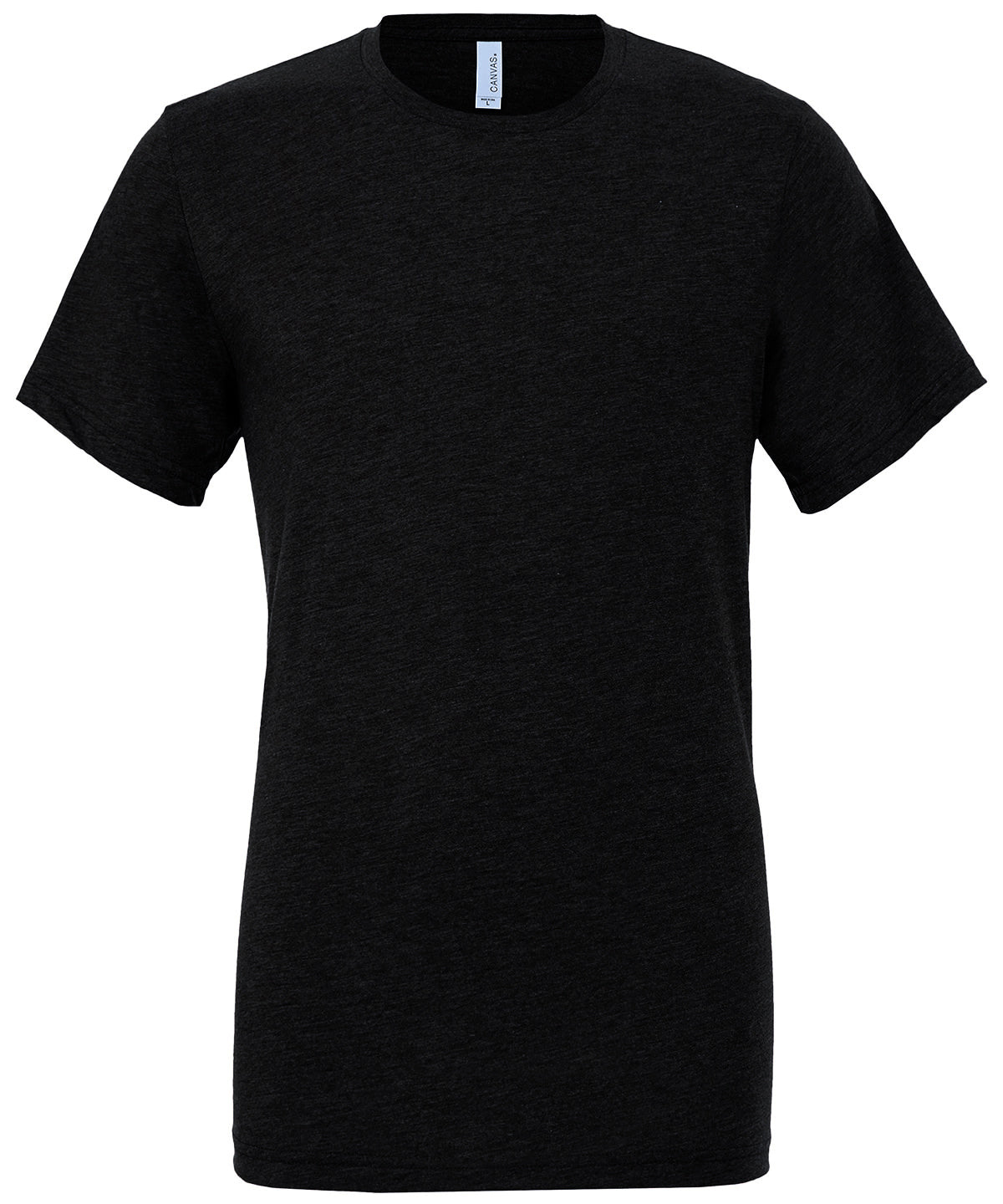 Camiseta unisex de cuello redondo de triblend | Negro Slido Triblend