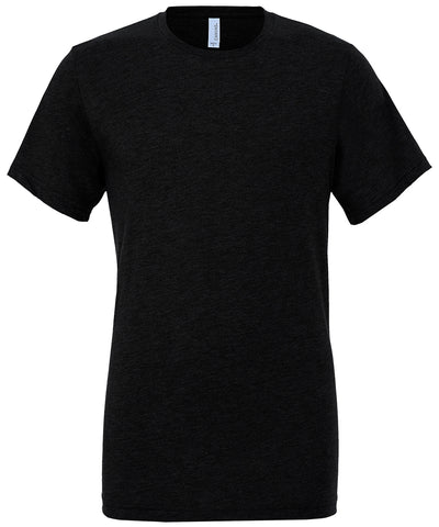 Camiseta unisex de cuello redondo de triblend | Negro Slido Triblend