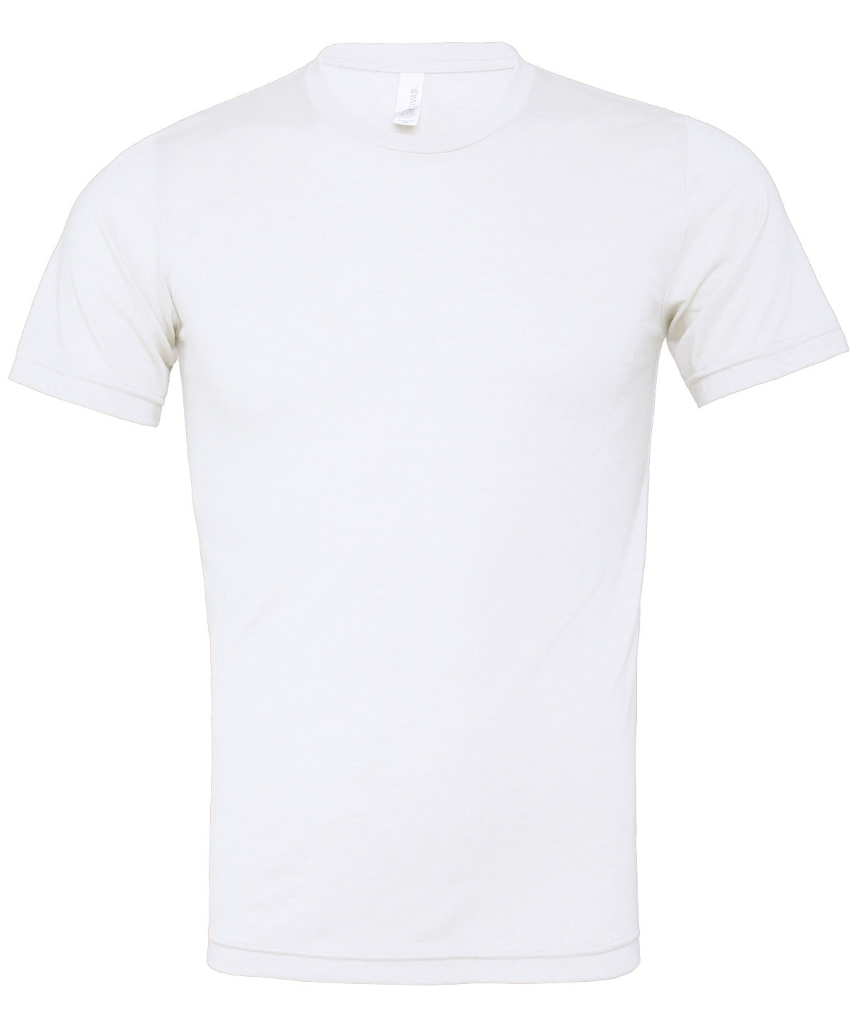 Camiseta unisex de cuello redondo de triblend | Blanco Slido Triblend