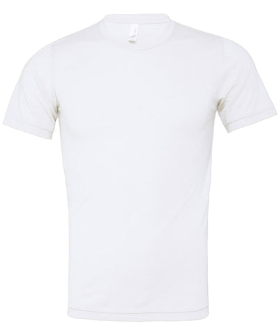 Camiseta unisex de cuello redondo de triblend | Blanco Slido Triblend