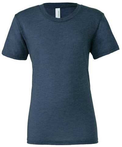 Camiseta unisex de cuello redondo de triblend | Azul Acero Triblend