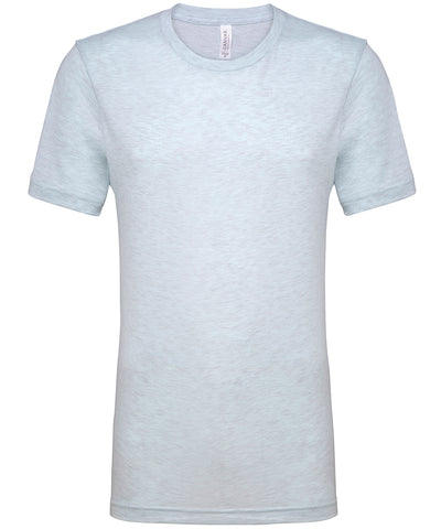 Camiseta unisex de manga corta en mezcla de algodn y polister en color jaspeado | Azul Hielo Jaspeado - Cielo Jaspeado