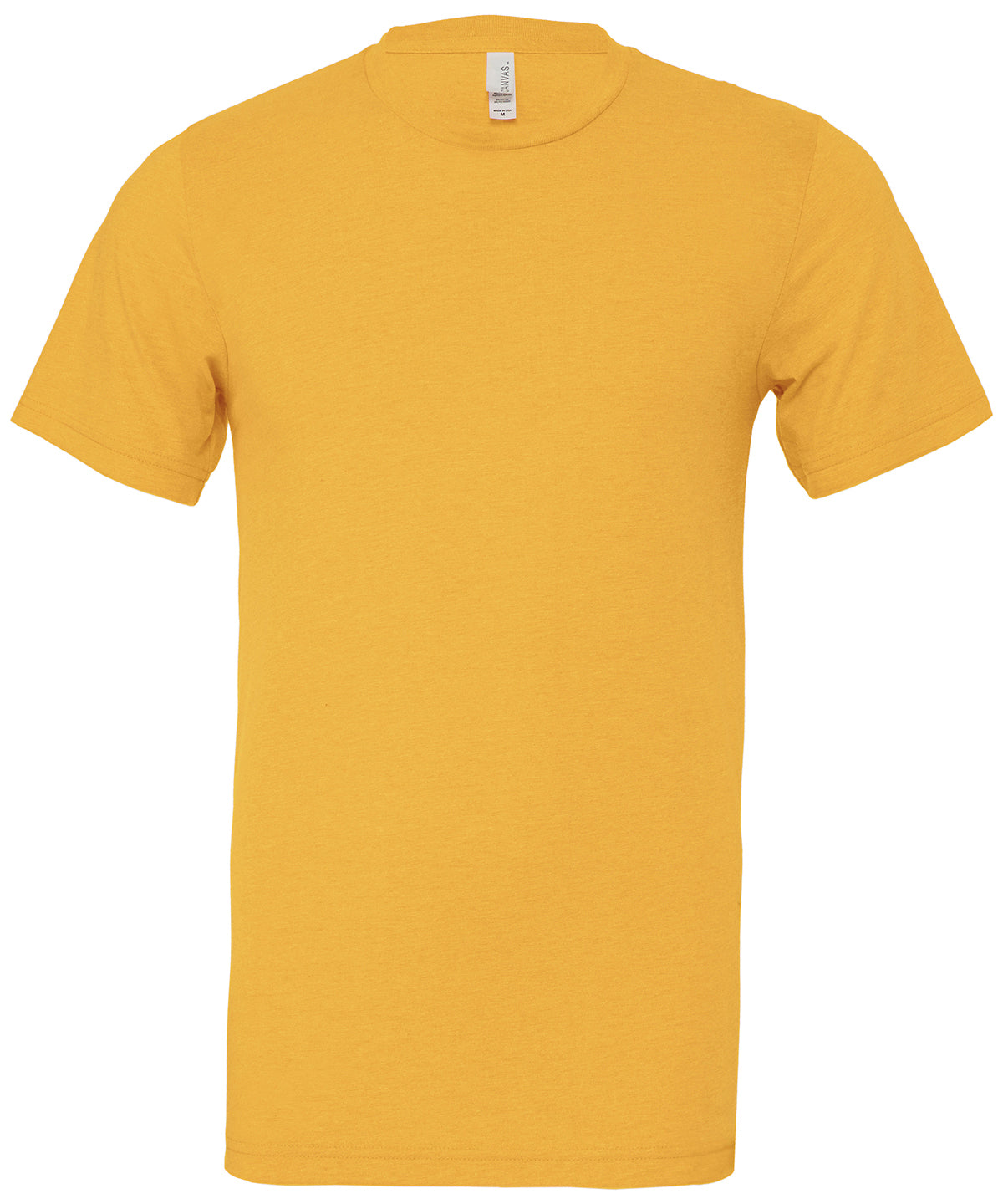 Camiseta unisex de manga corta en mezcla de algodn y polister en color jaspeado | Amarillo Brezo