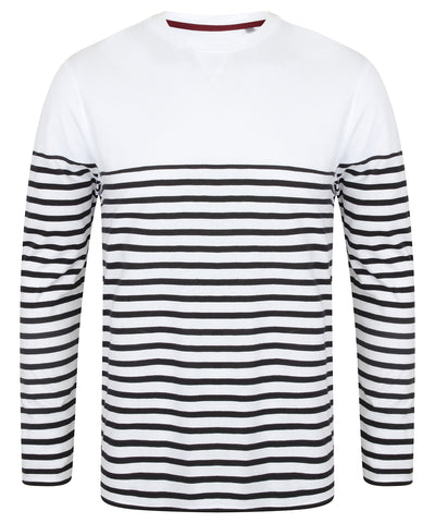 Camiseta de rayas bretonas de manga larga | Blanco/Marino