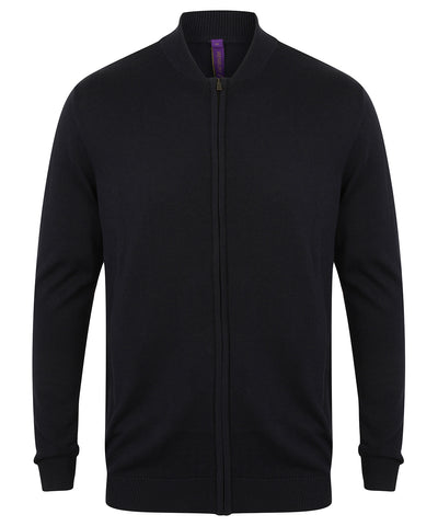 Unisex-Strickjacke mit Reißverschluss | Marineblau