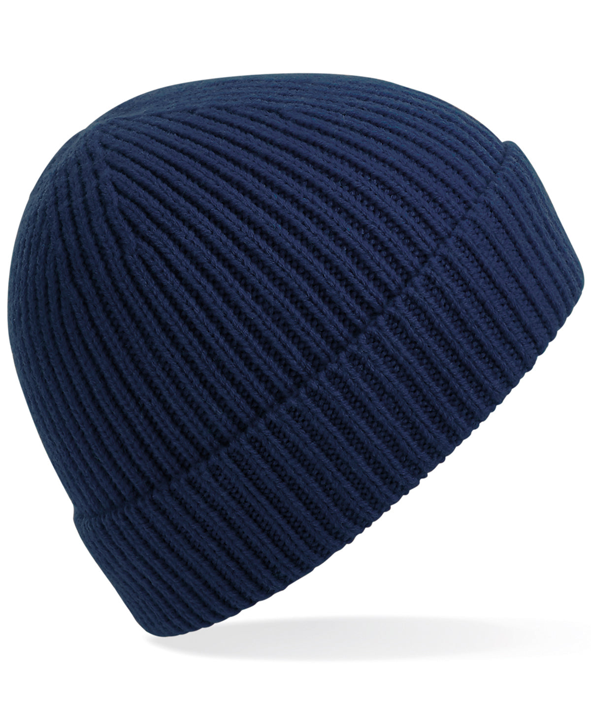 Gorro de punto acanalado ingenieril | Azul Marino Oxford