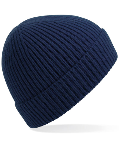 Gorro de punto acanalado ingenieril | Azul Marino Oxford
