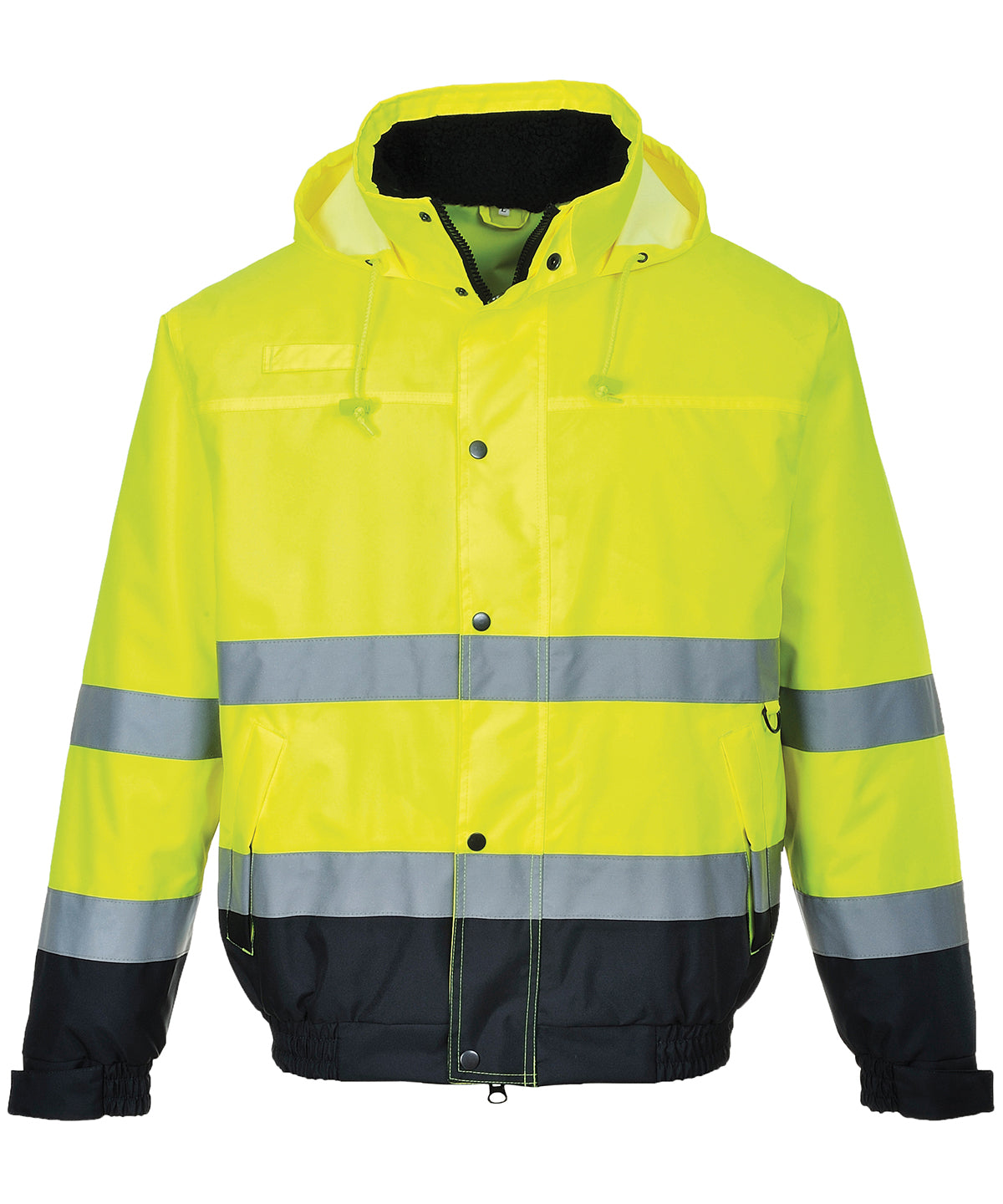 Warnschutz-Bomberjacke (S463/S226) | Warngelb/Marineblau