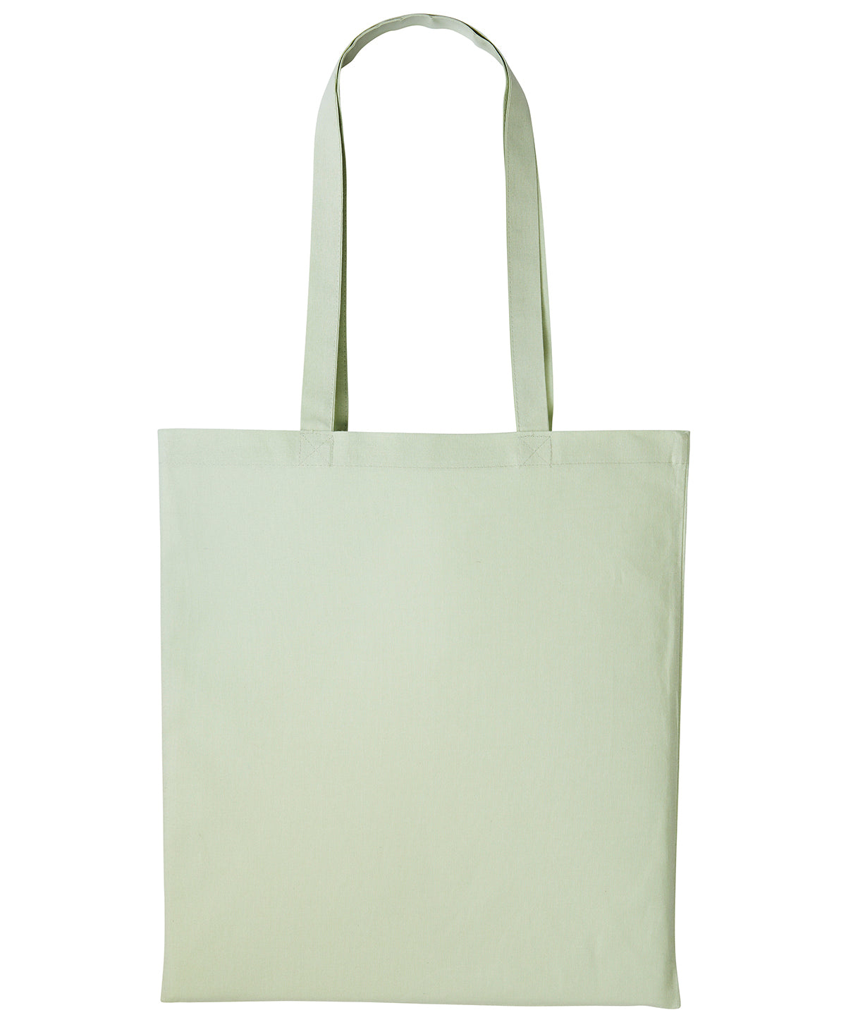 Shopper de algodn con asas largas | Menta Pastel